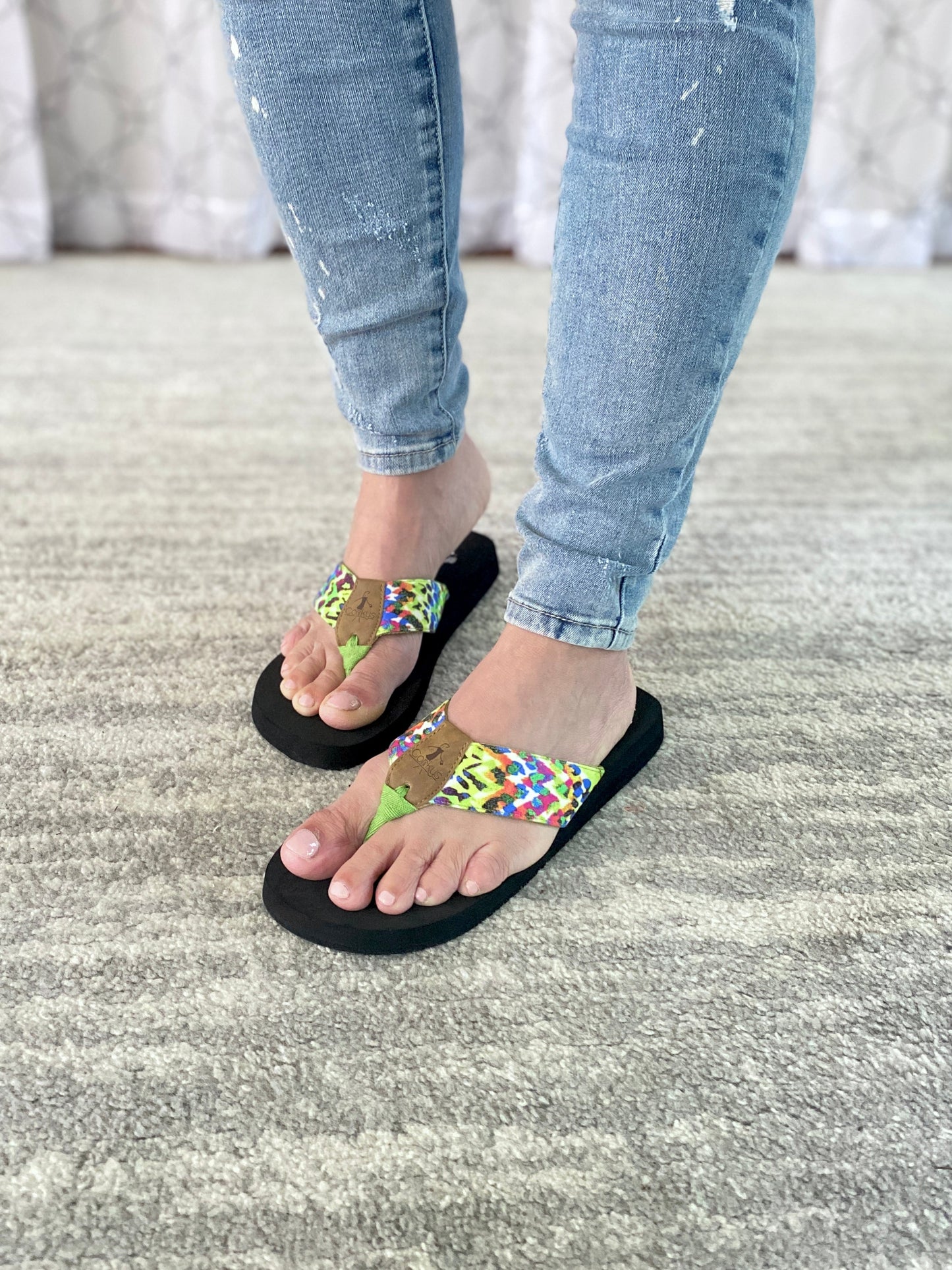 Rainbow Leopard Aquaholic Sandals
