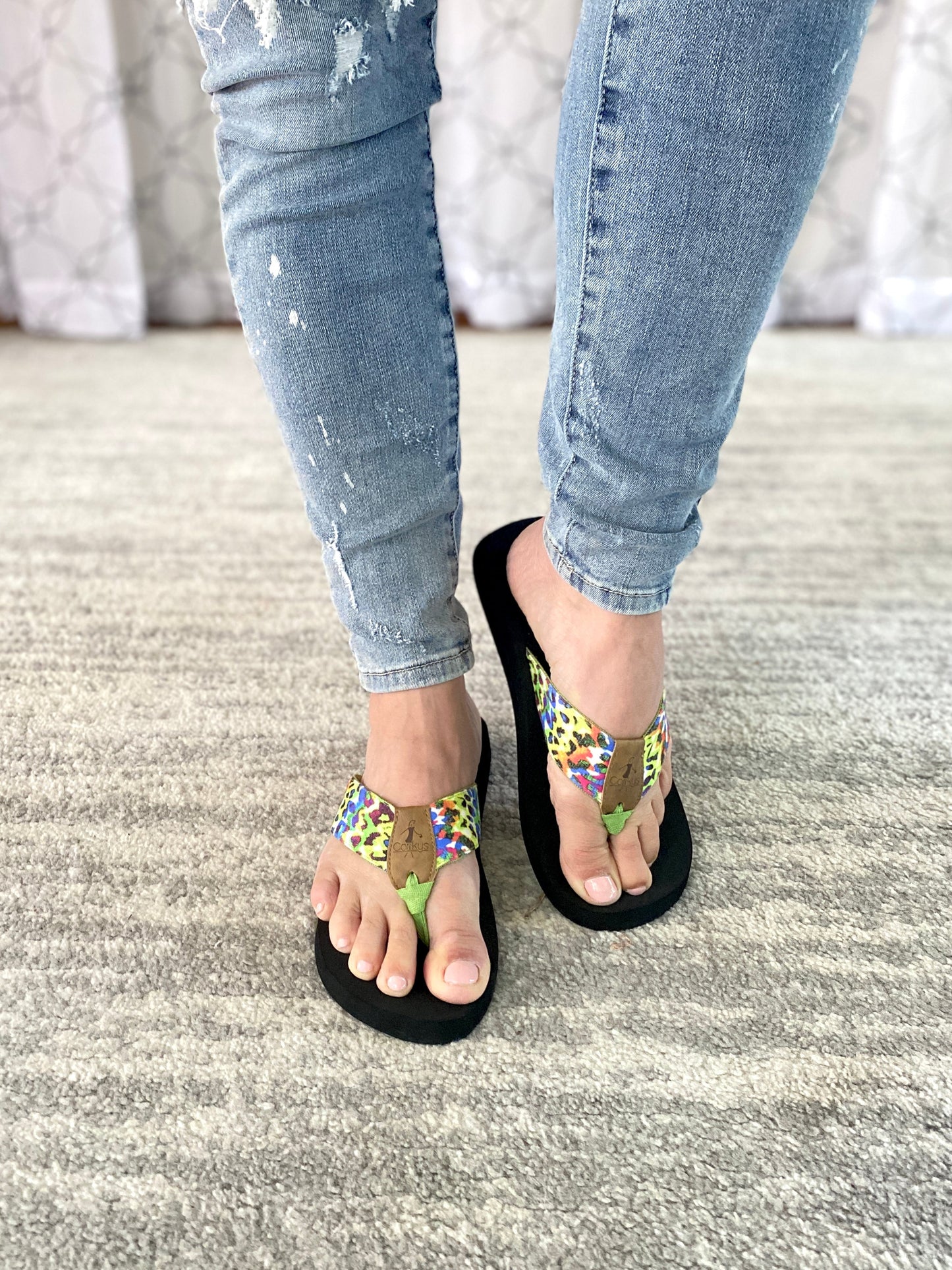 Rainbow Leopard Aquaholic Sandals