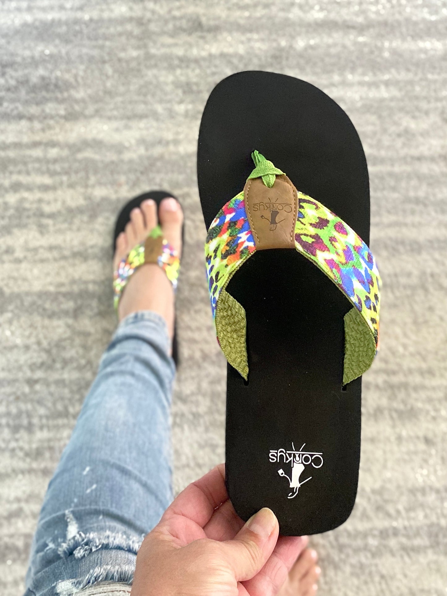 Rainbow Leopard Aquaholic Sandals