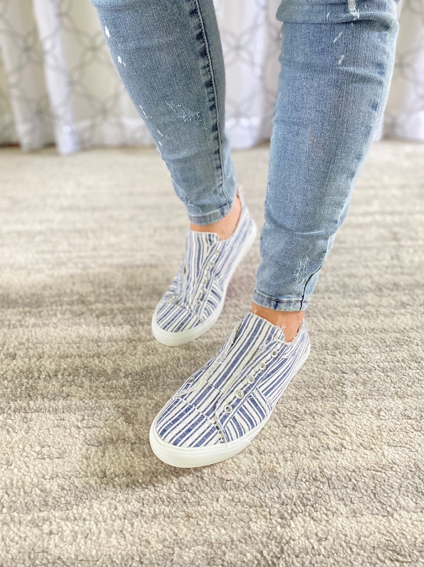My Navy Stripe Babalu Shoes