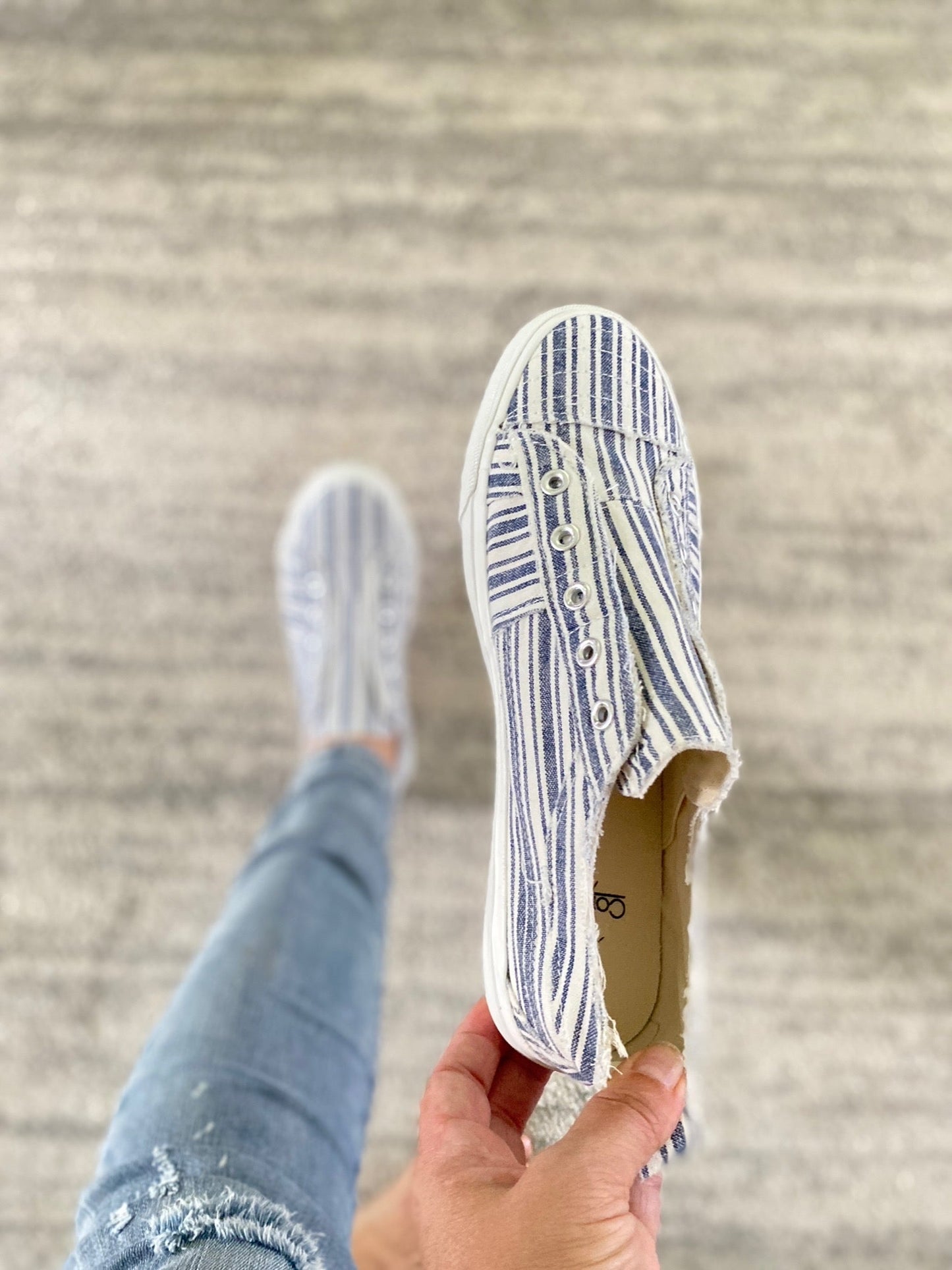 My Navy Stripe Babalu Shoes