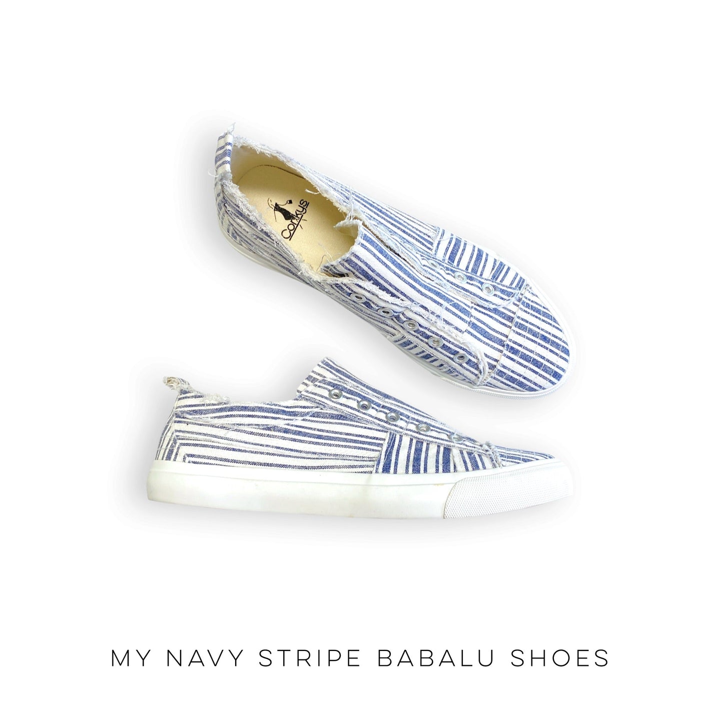 My Navy Stripe Babalu Shoes