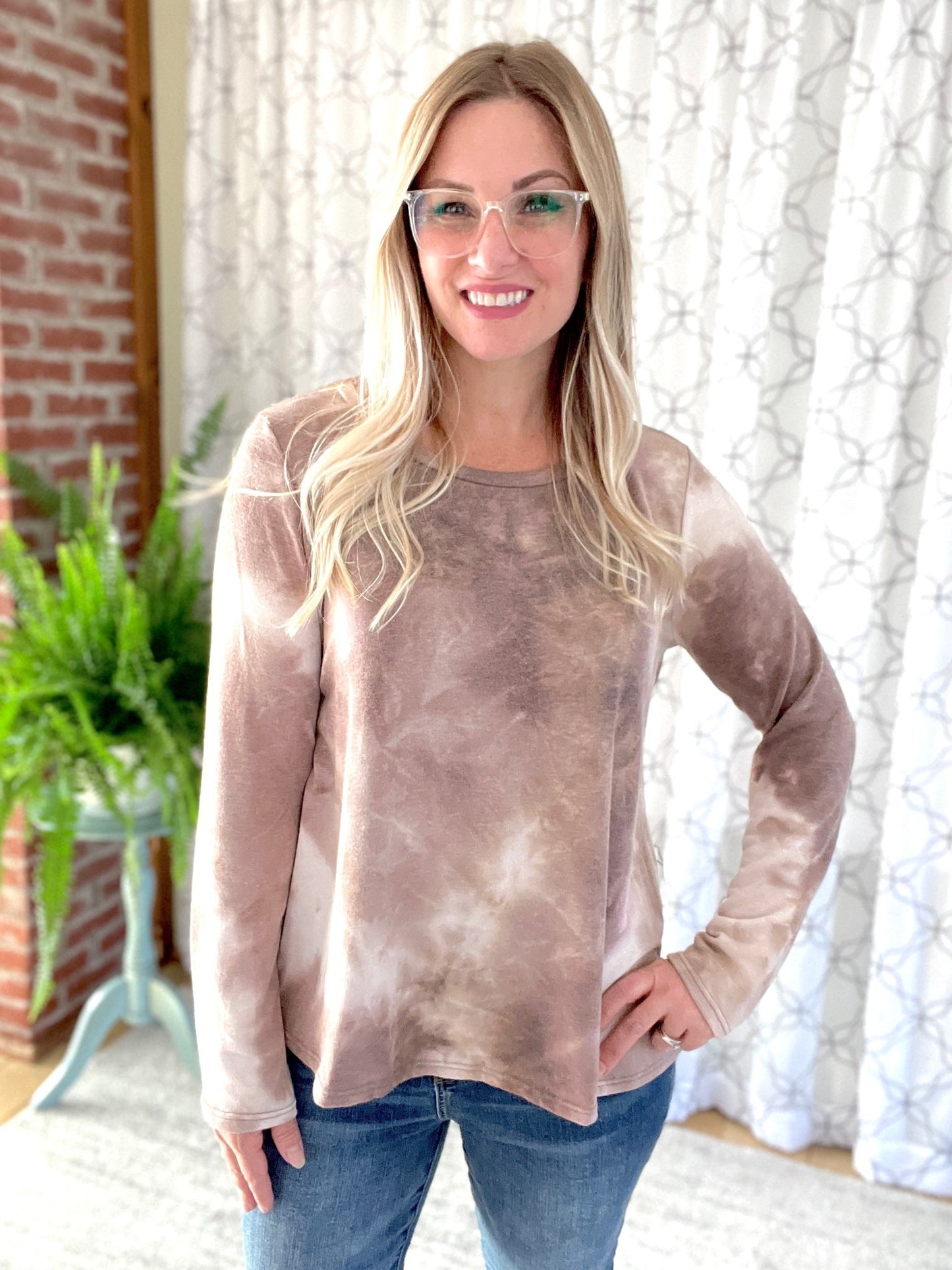 Lean on Me Top in Brown