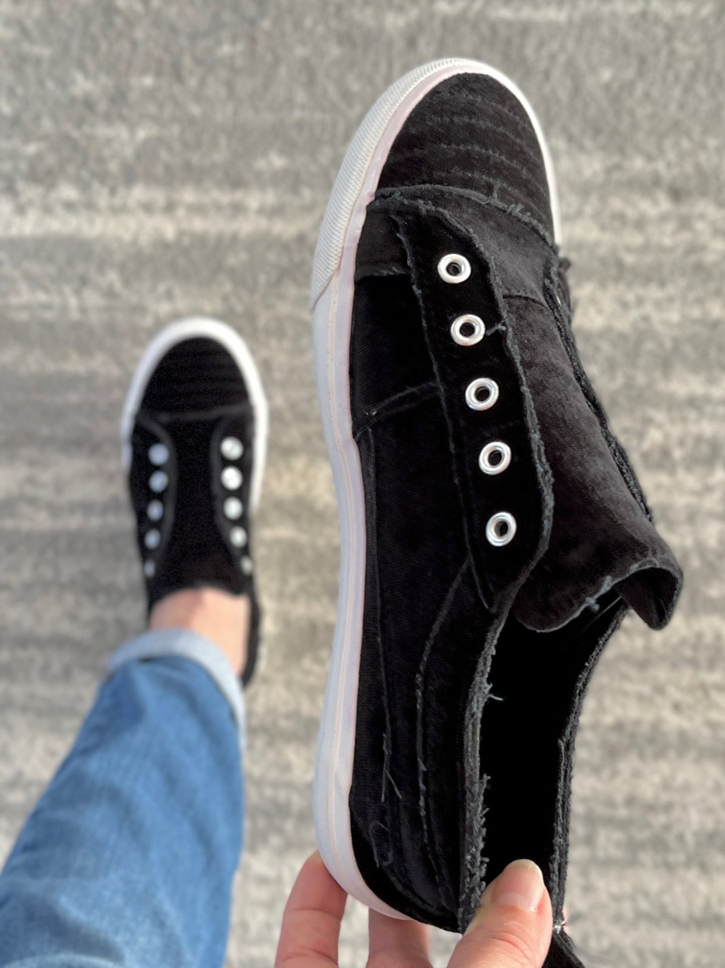 Black Velvet Babalu Shoes