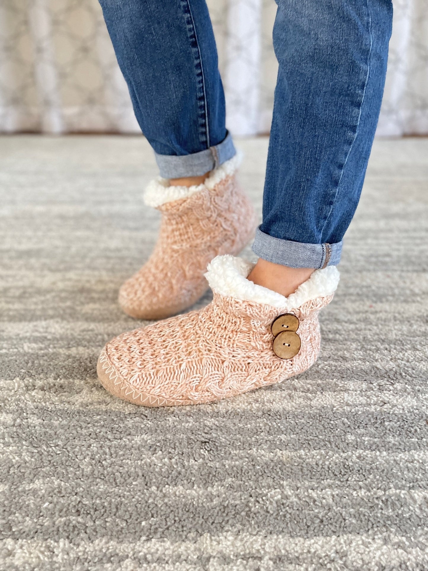 Blissful Slumber Slippers in Blush