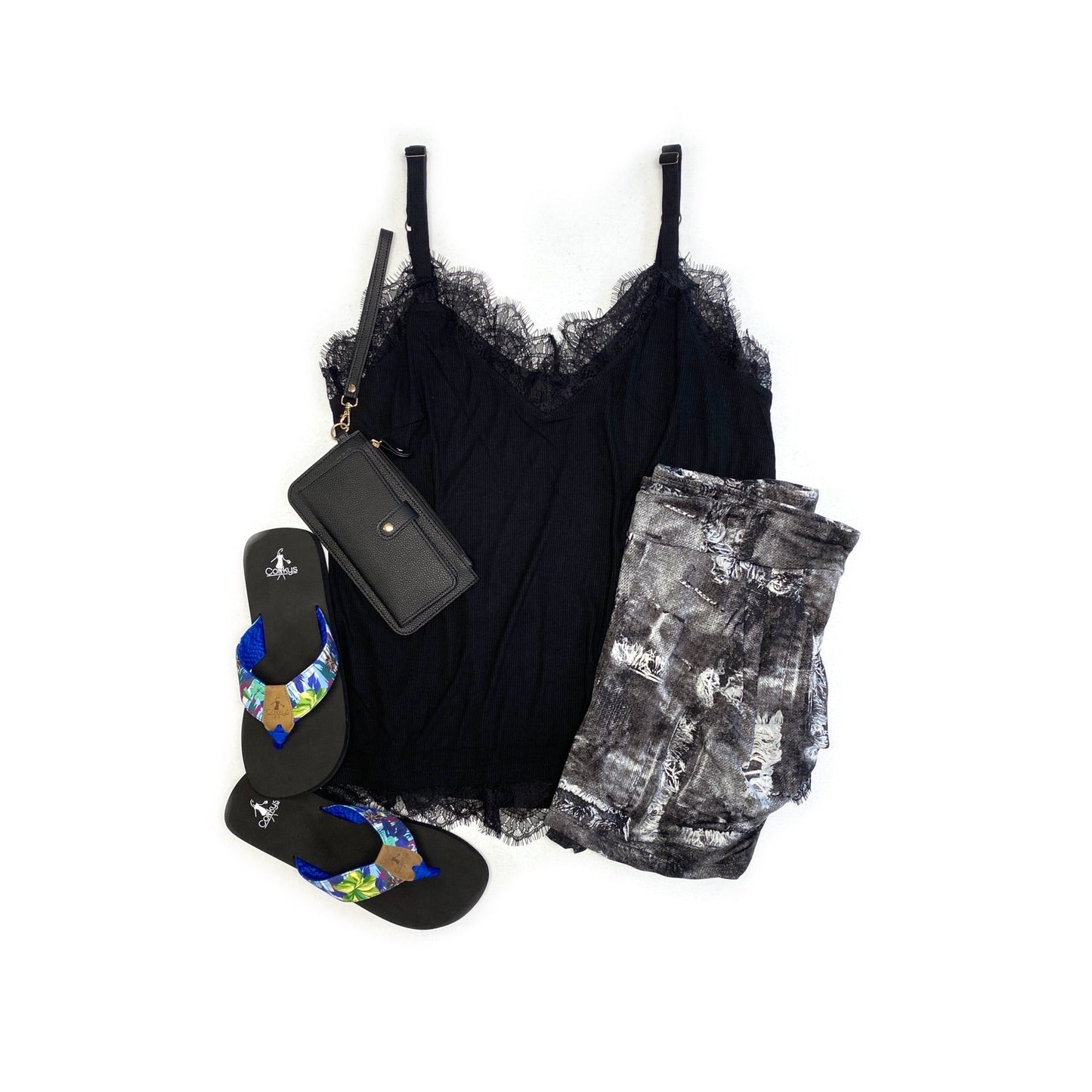 Living in Lace Tank in Black