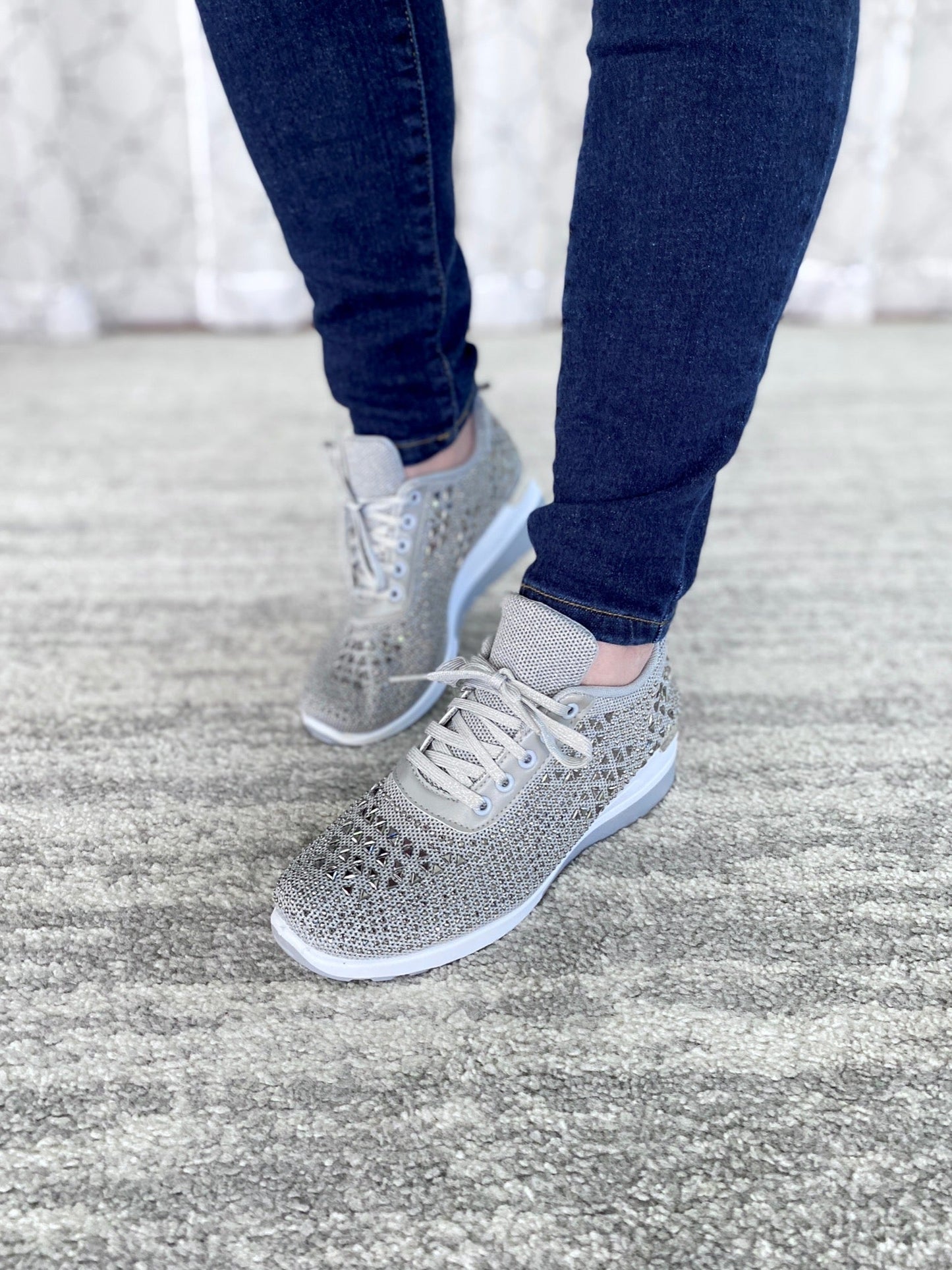 On My Mind Sneakers in Gray