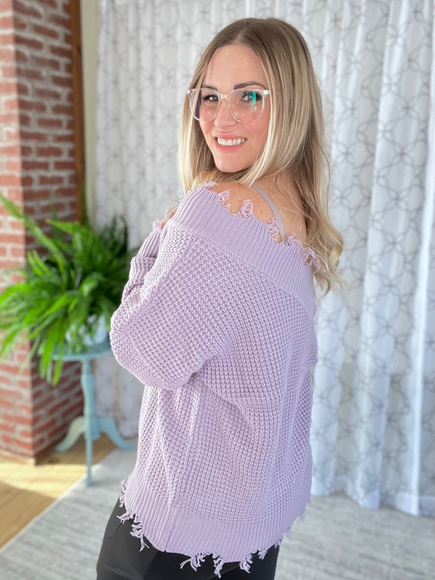 Fields of Lavender Sweater