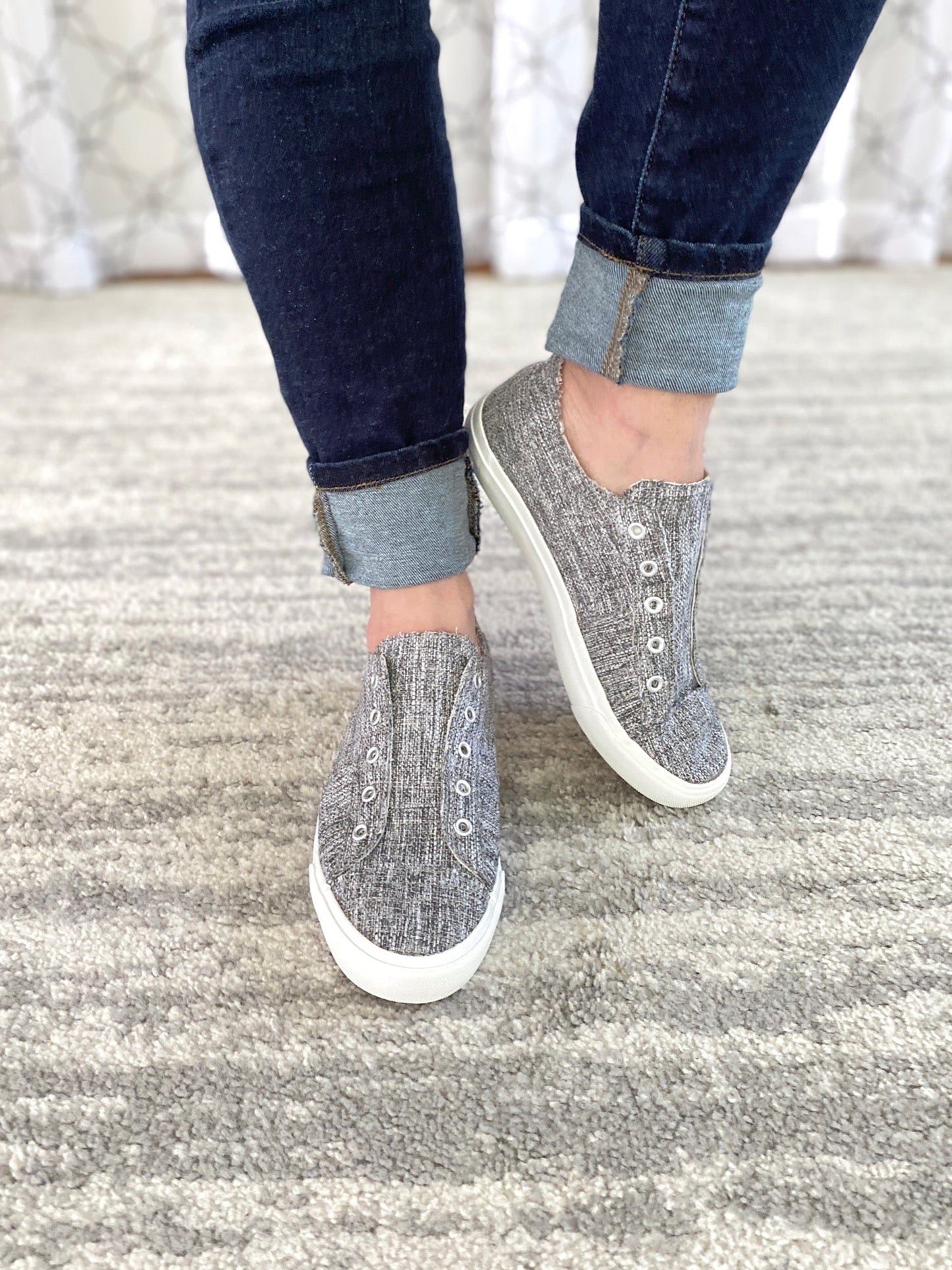My Gray Tweed Babalu Shoes