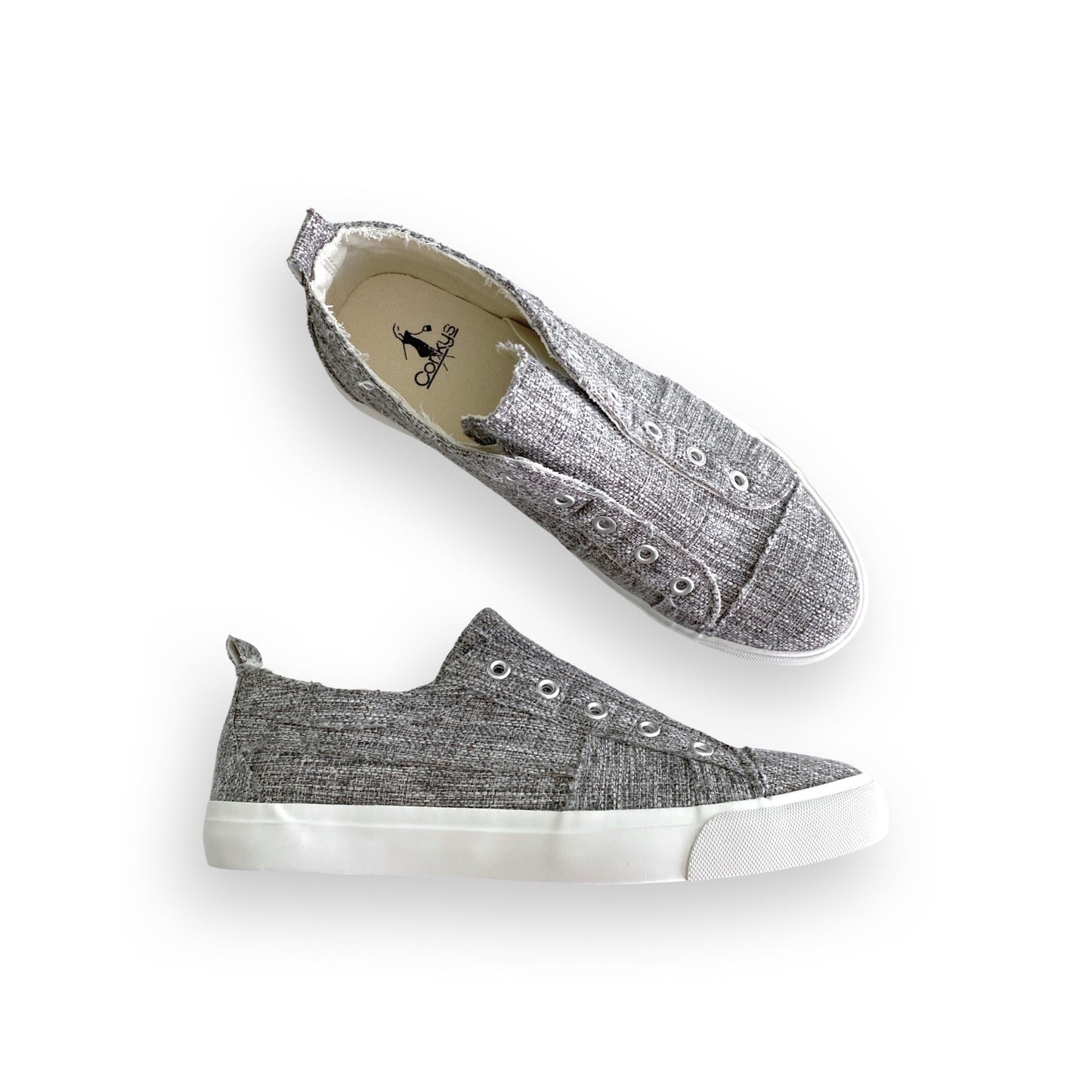 My Gray Tweed Babalu Shoes