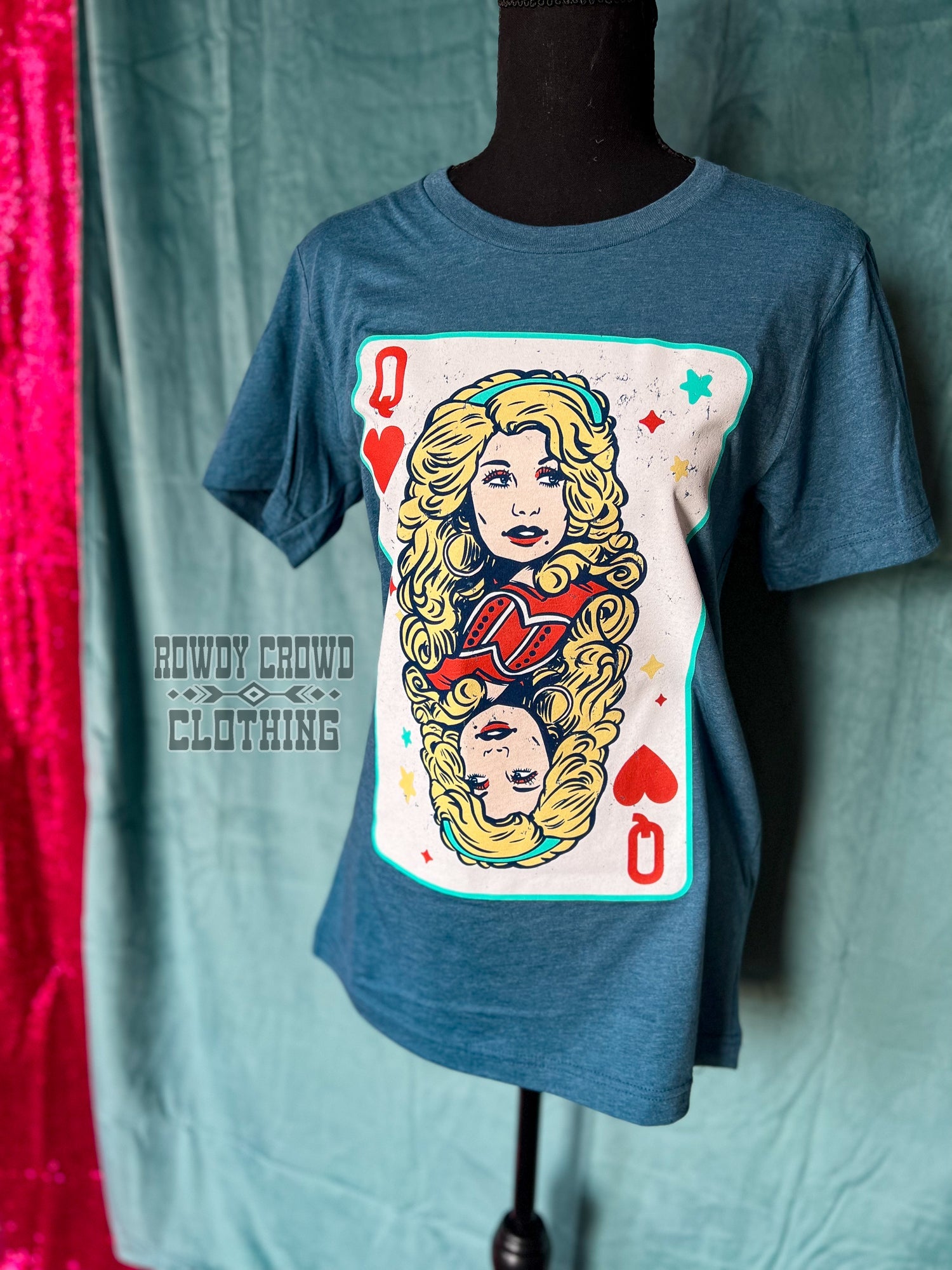 western apparel, western graphic tee, graphic western tees, wholesale clothing, western wholesale, women's western graphic tees, wholesale clothing and jewelry, western boutique clothing, western women's graphic tee, dolly parton, queen of hearts
