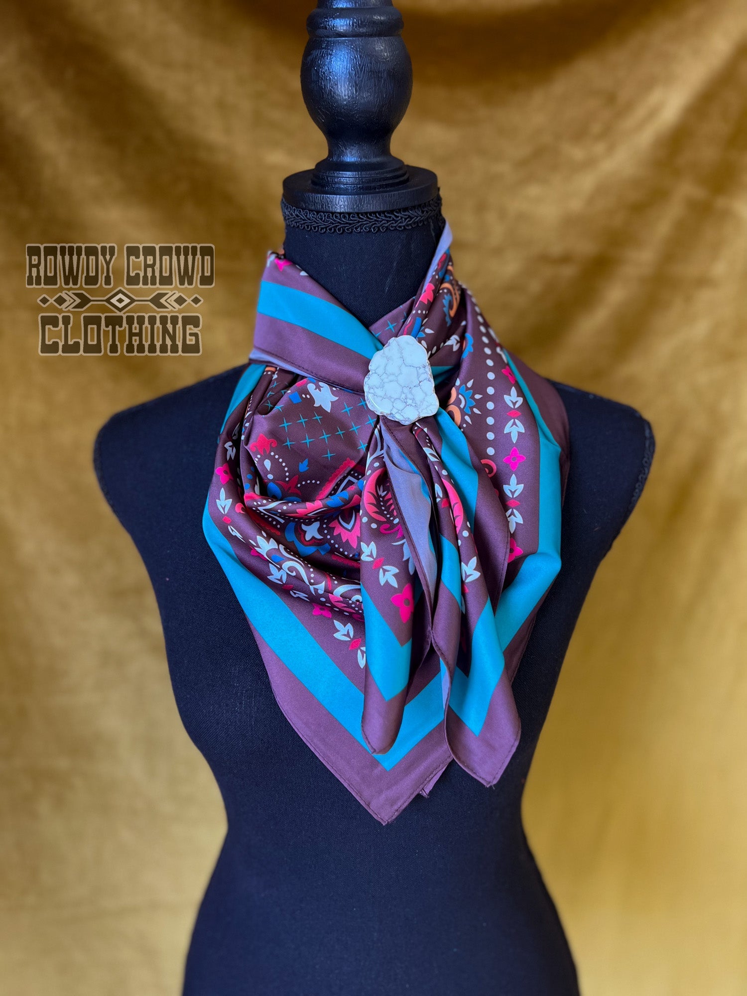 Women's scarf, Western Accessories, Western Apparel, Western Wholesale, western wild rags, cowboy rags, cowboy scarf, Wholesale Accessories, Wholesale Apparel, colorful wild rags, bright wild rags, paisley print, paisley wild rag