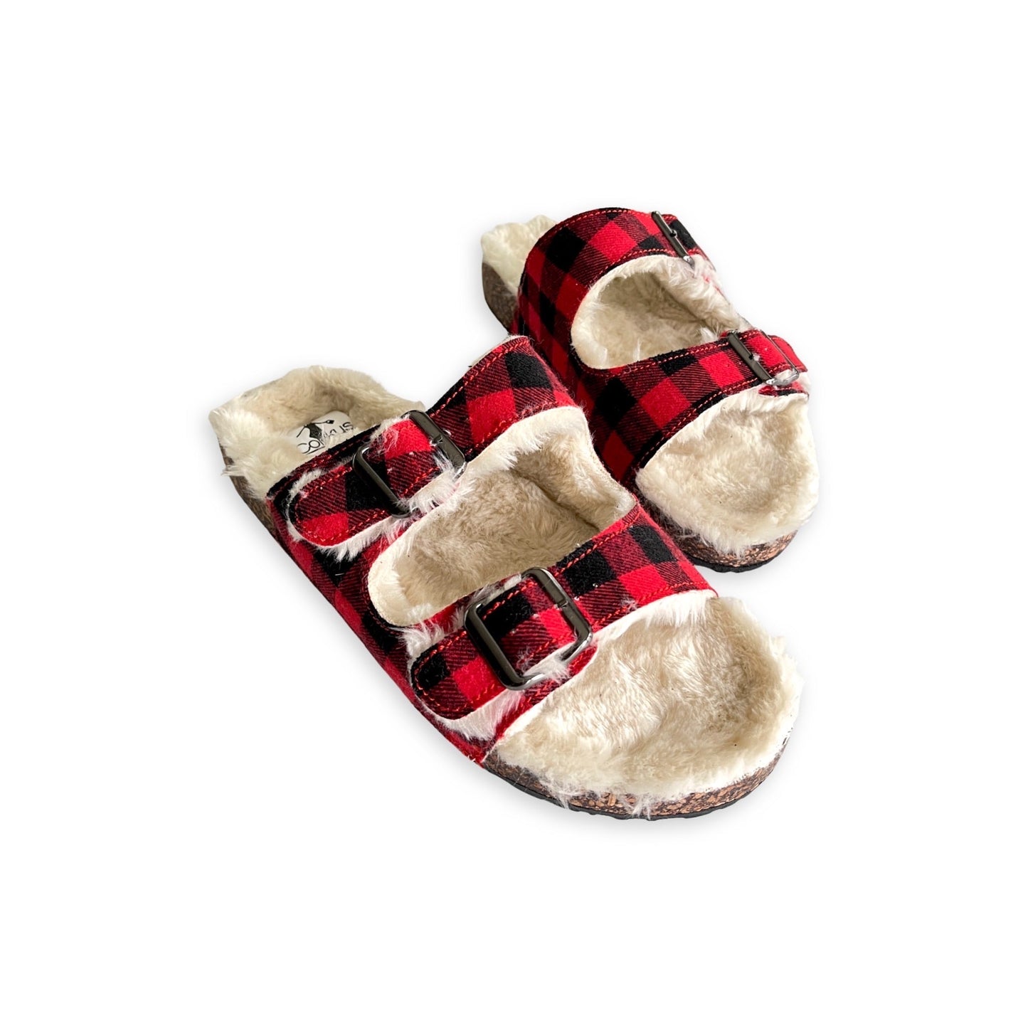 Laid Back Sandals in Red Plaid
