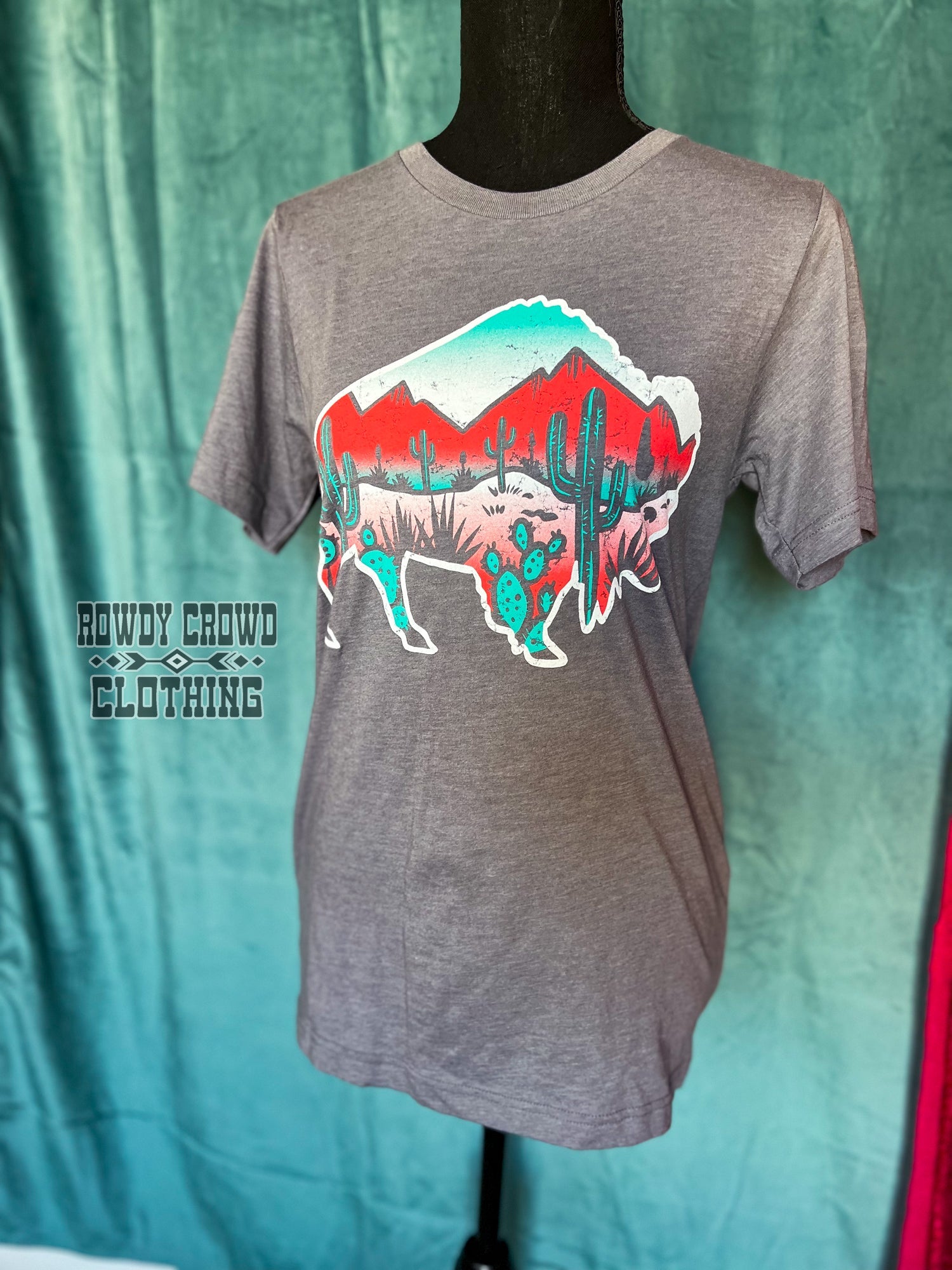 western apparel, western graphic tee, graphic western tees, wholesale clothing, western wholesale, women's western graphic tees, wholesale clothing and jewelry, western boutique clothing, western women's graphic tee, bison graphic tee, desert bison tee, buffalo graphic tee