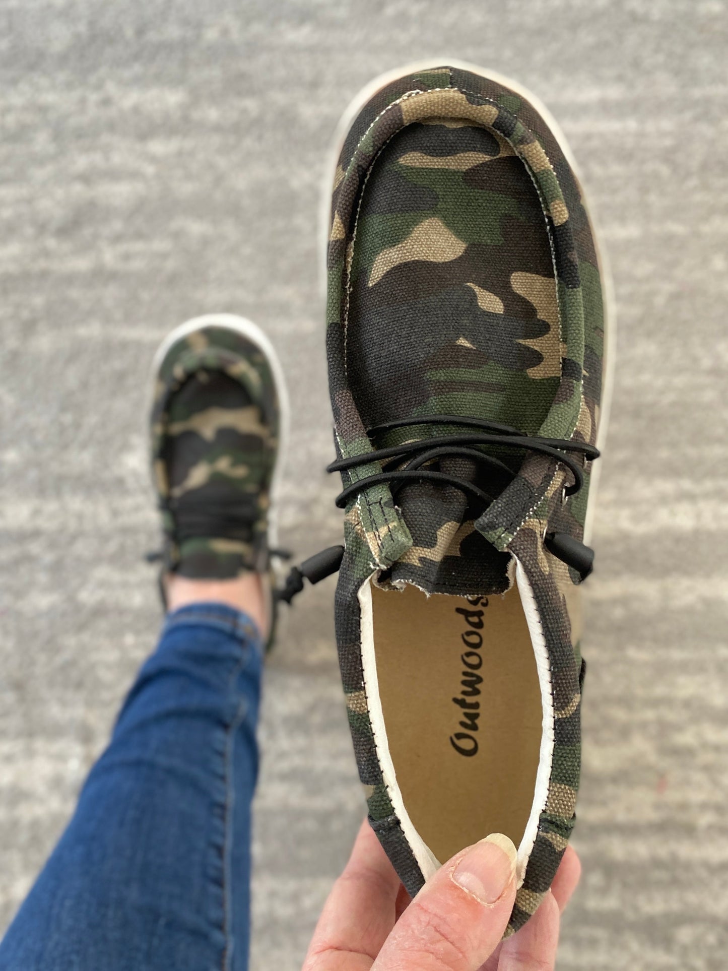 My Walking Burlap Shoes in Camo