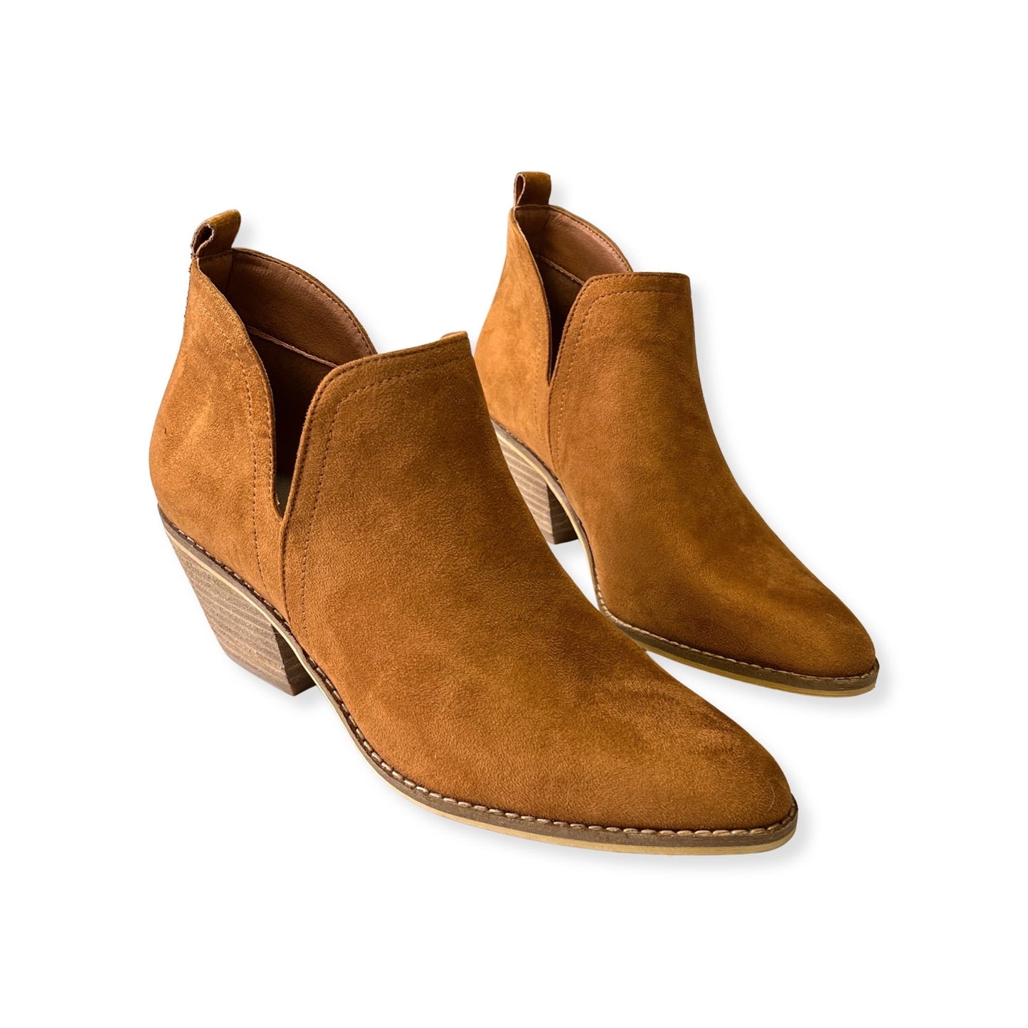 Stassi Ankle Booties in Brown