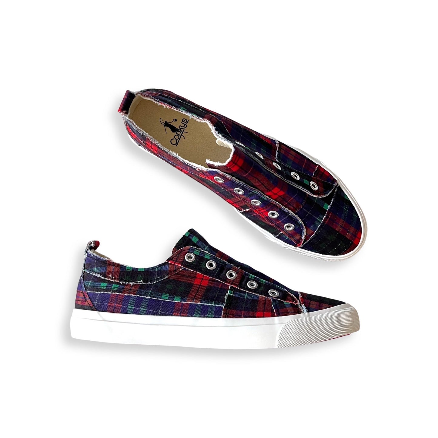 My Navy Tartan Babalu Shoes