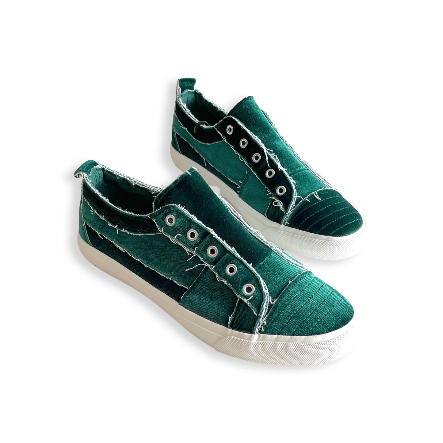 My Green Velvet Babalu Shoes