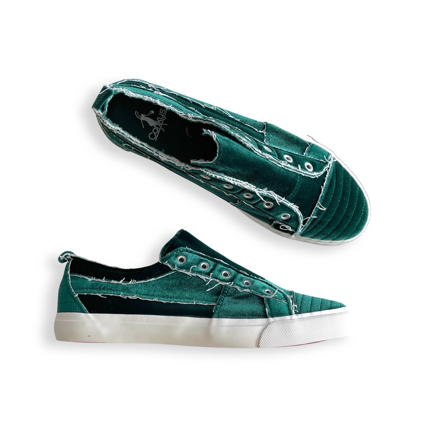 My Green Velvet Babalu Shoes