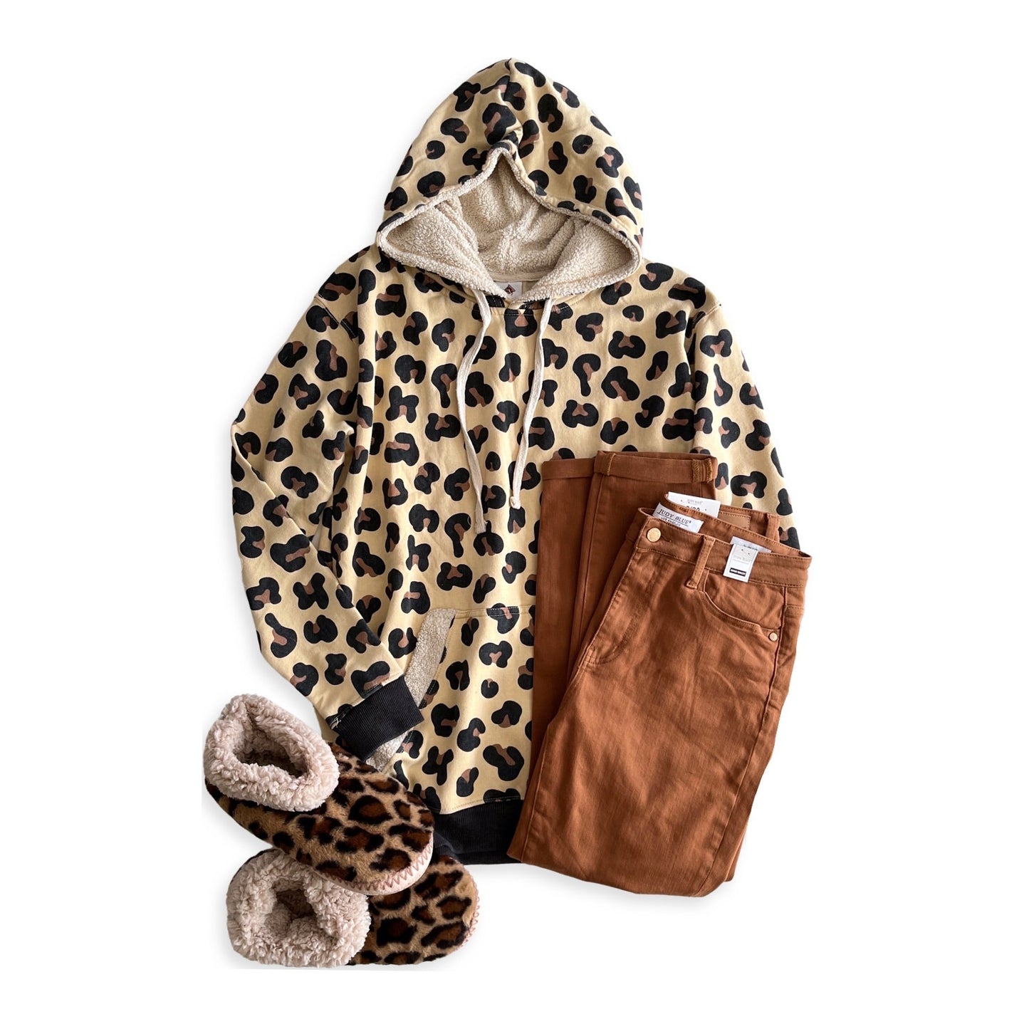 Cozy in Leopard Slippers