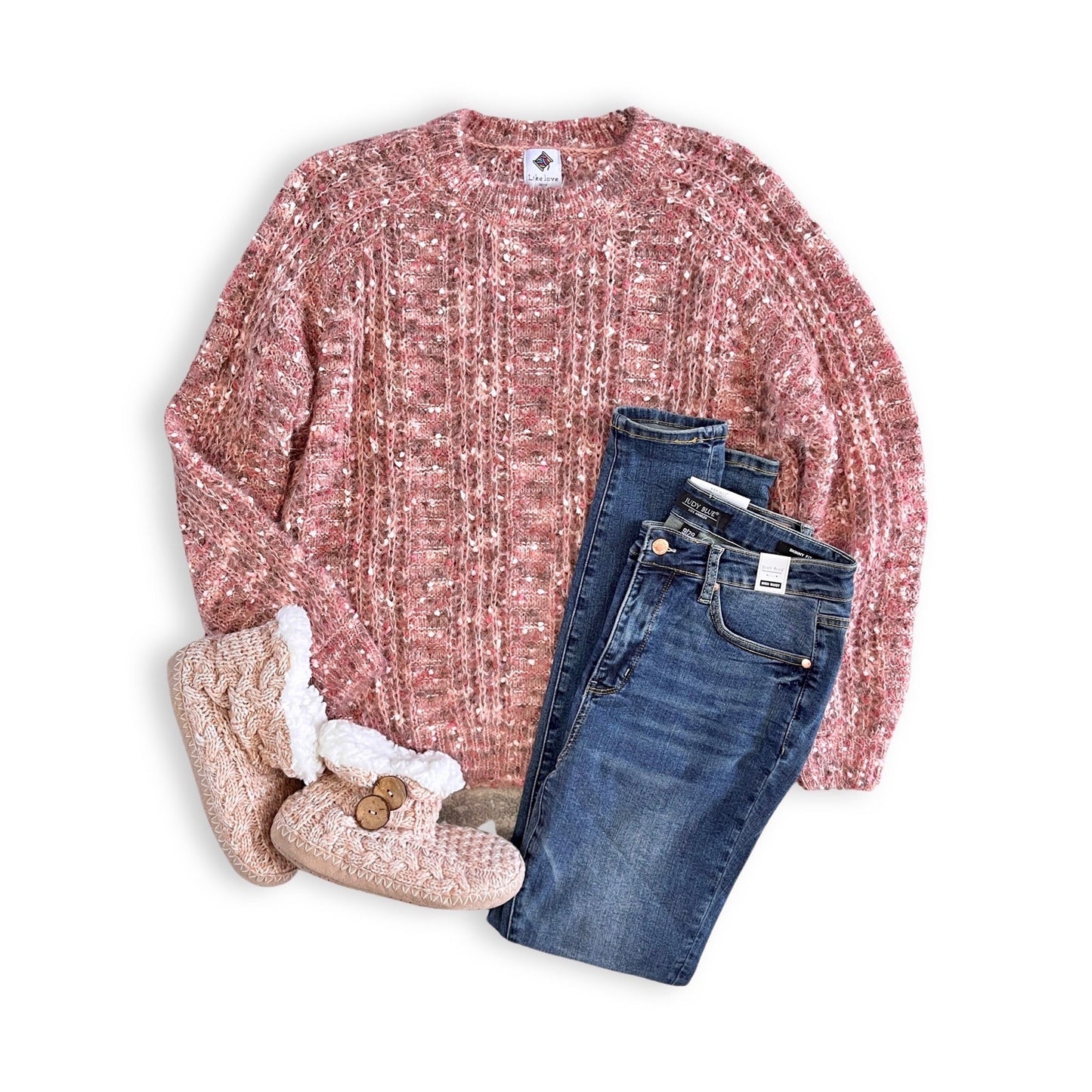 Blissful Slumber Slippers in Blush