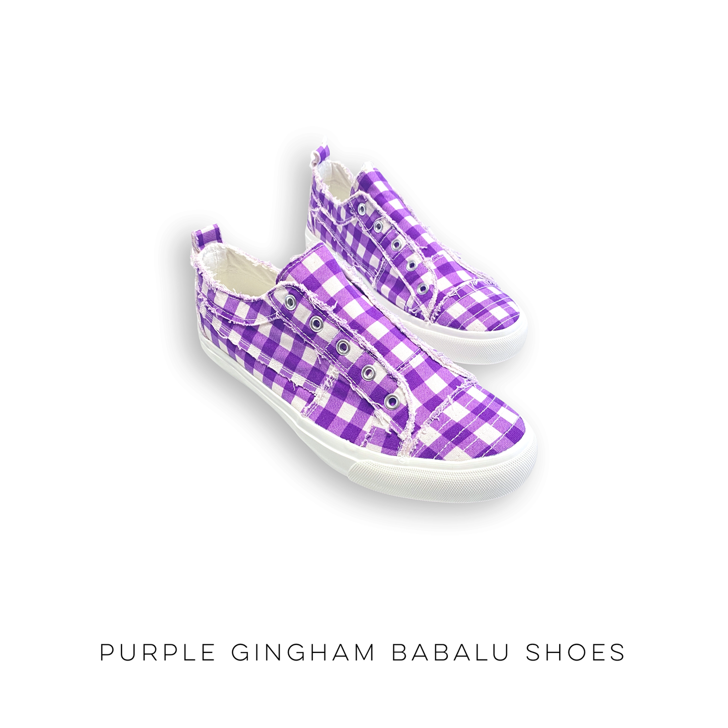 Purple Gingham Babalu Shoes