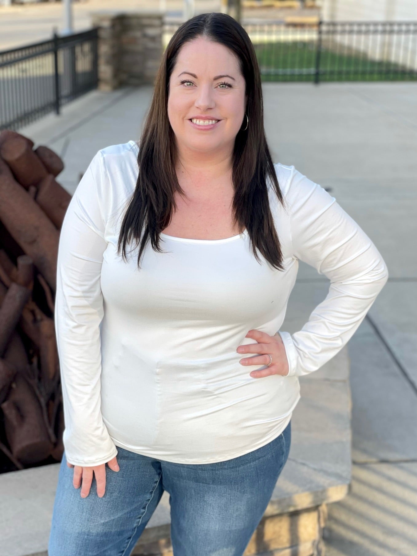All Squared Away Top in Ivory