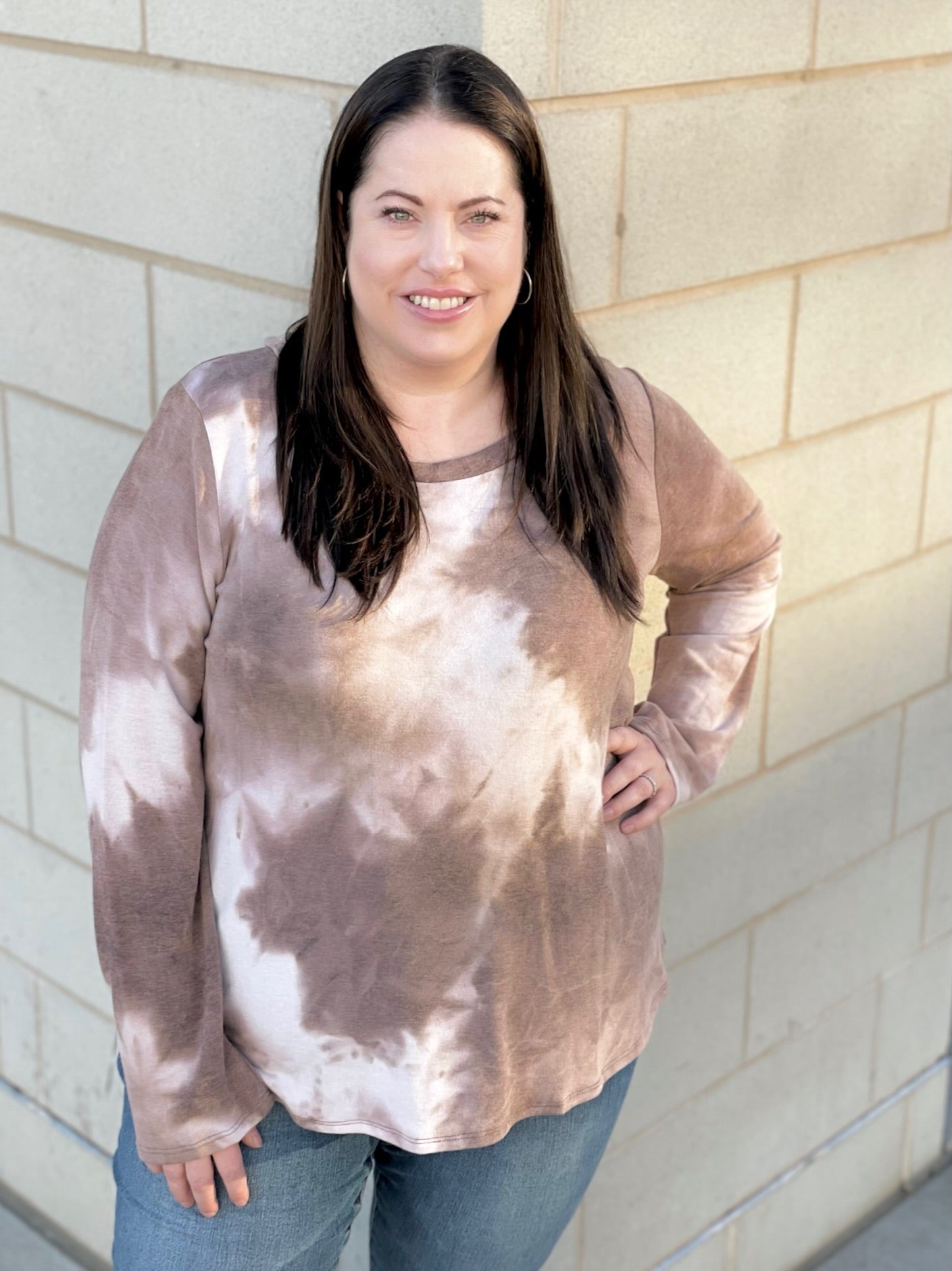 Lean on Me Top in Brown
