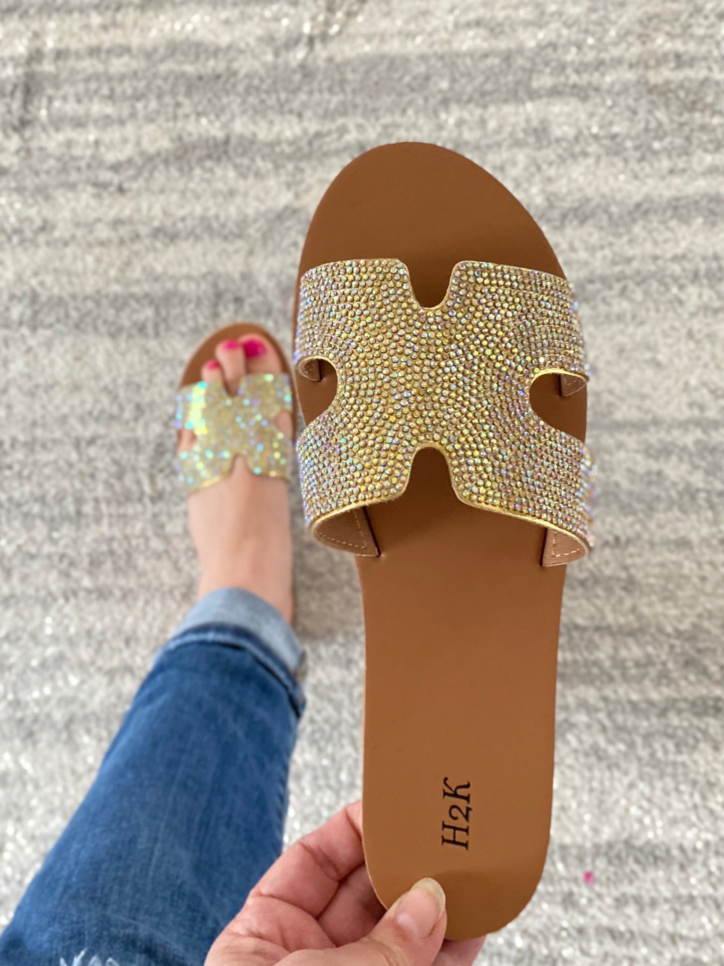Malibu Slides in Gold