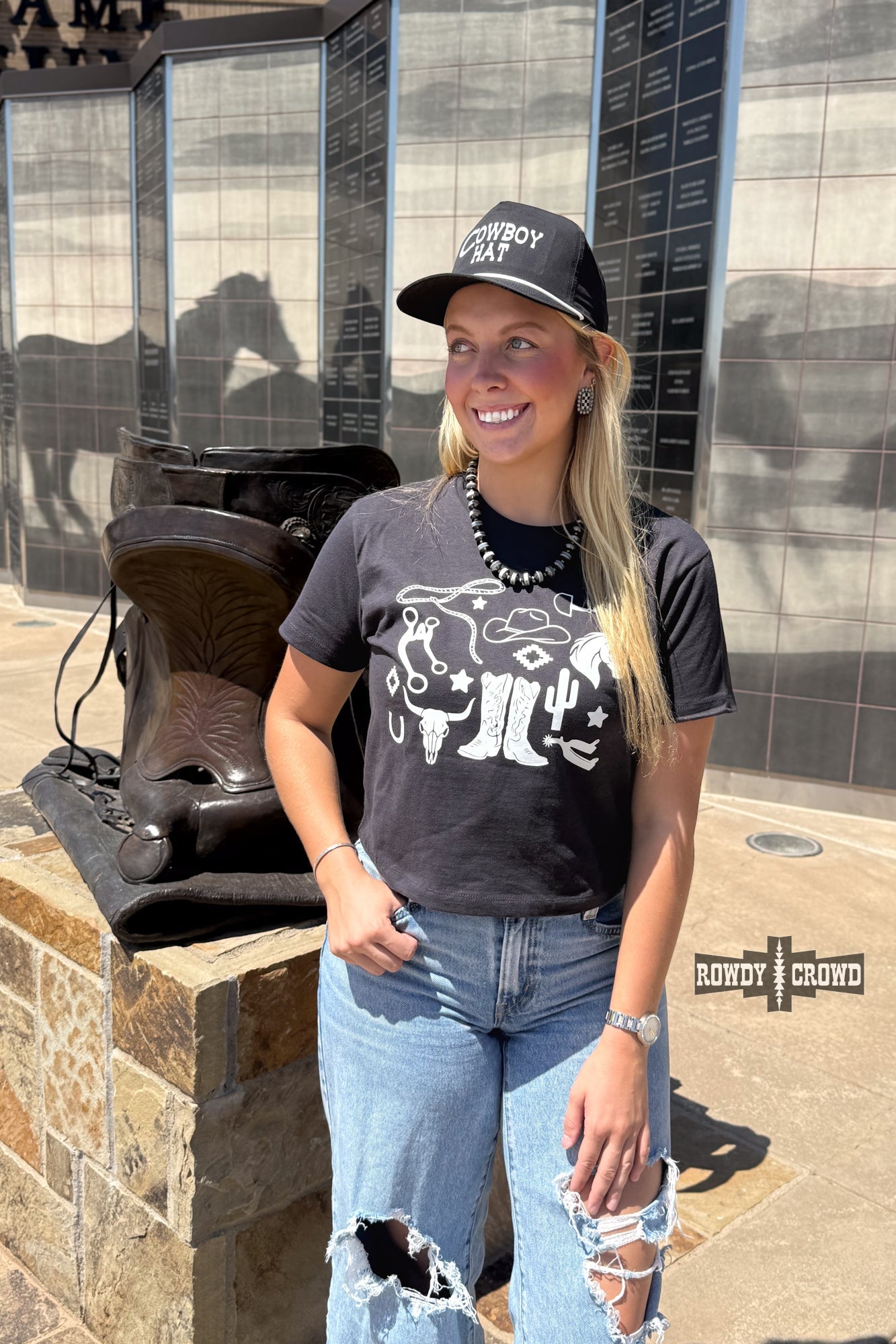 Western Collage Boxy Tee