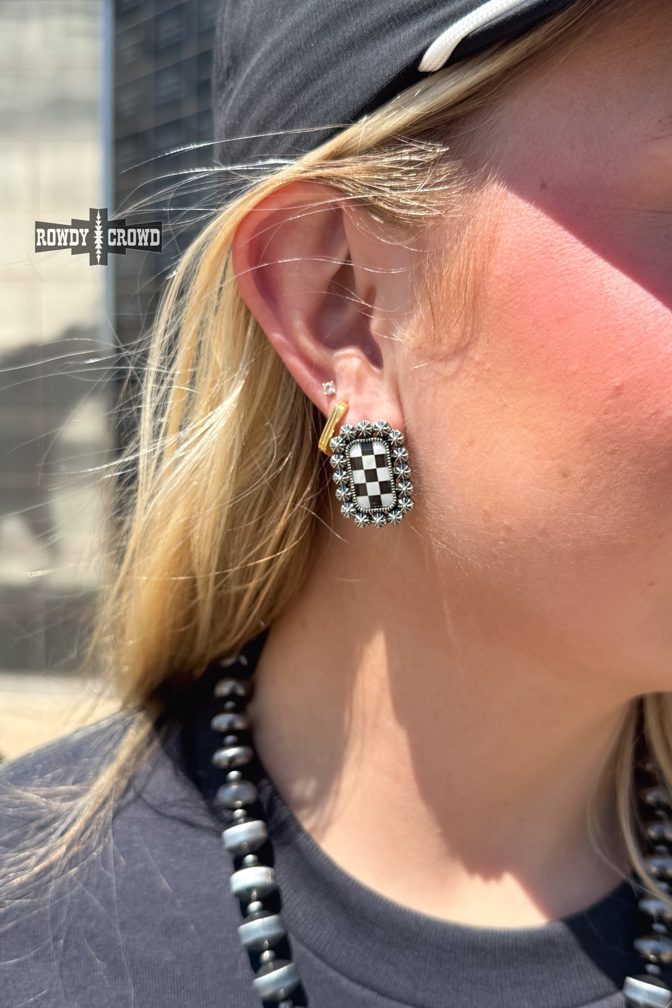 Checker Concho Studs