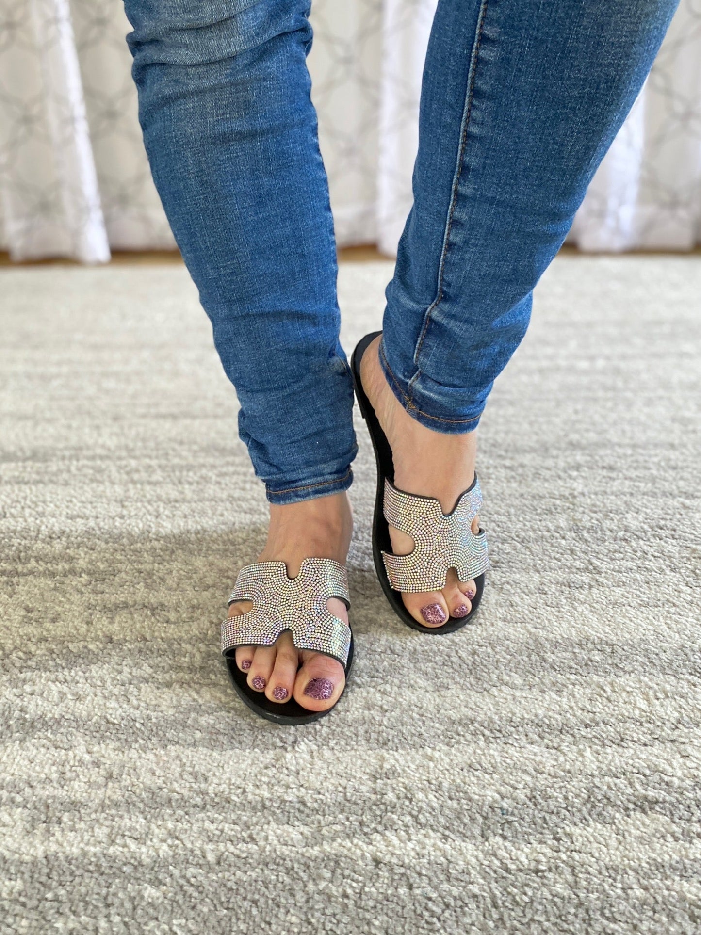 Malibu Slides in Silver