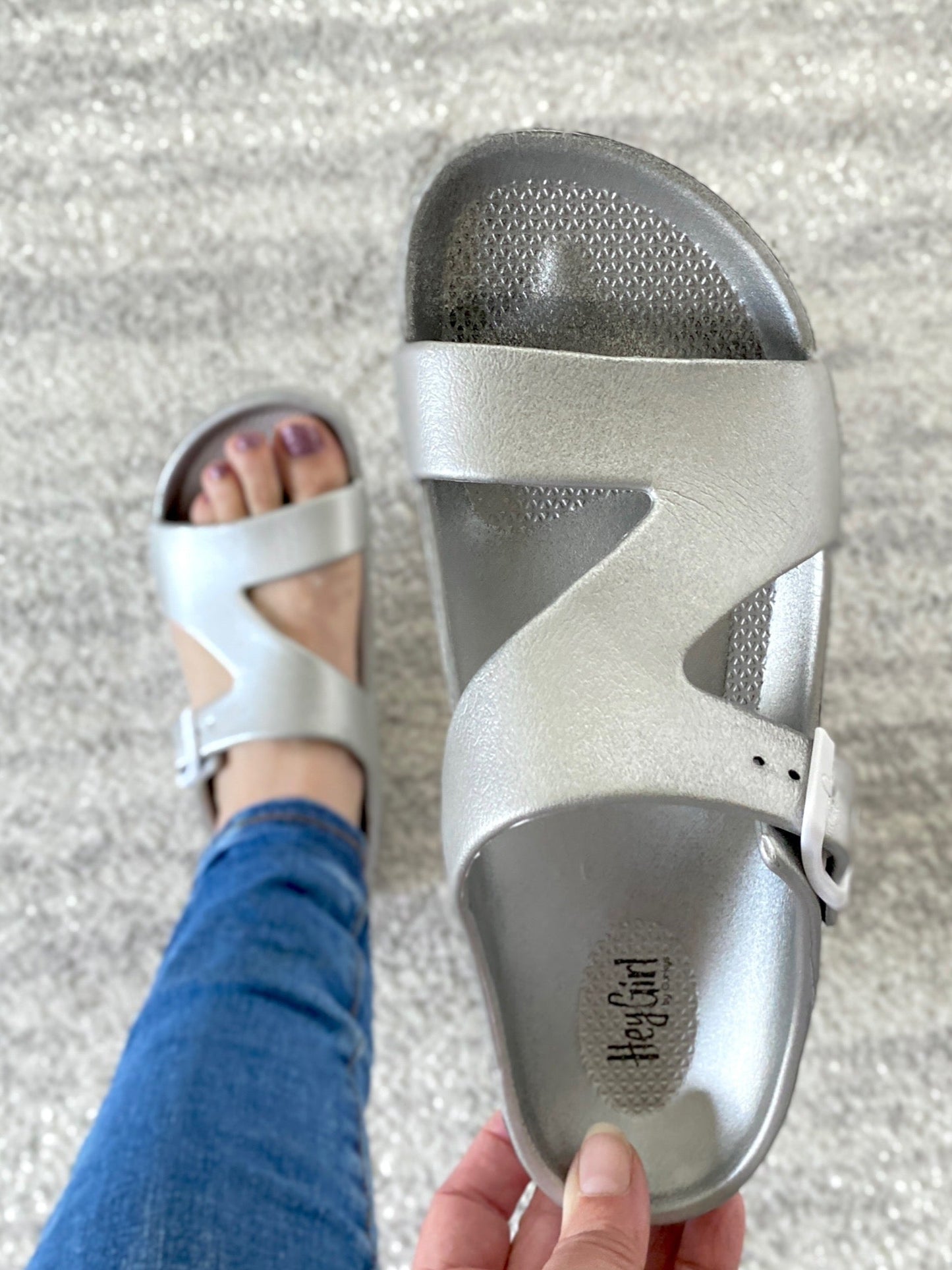 Pool Party Silver Sandals