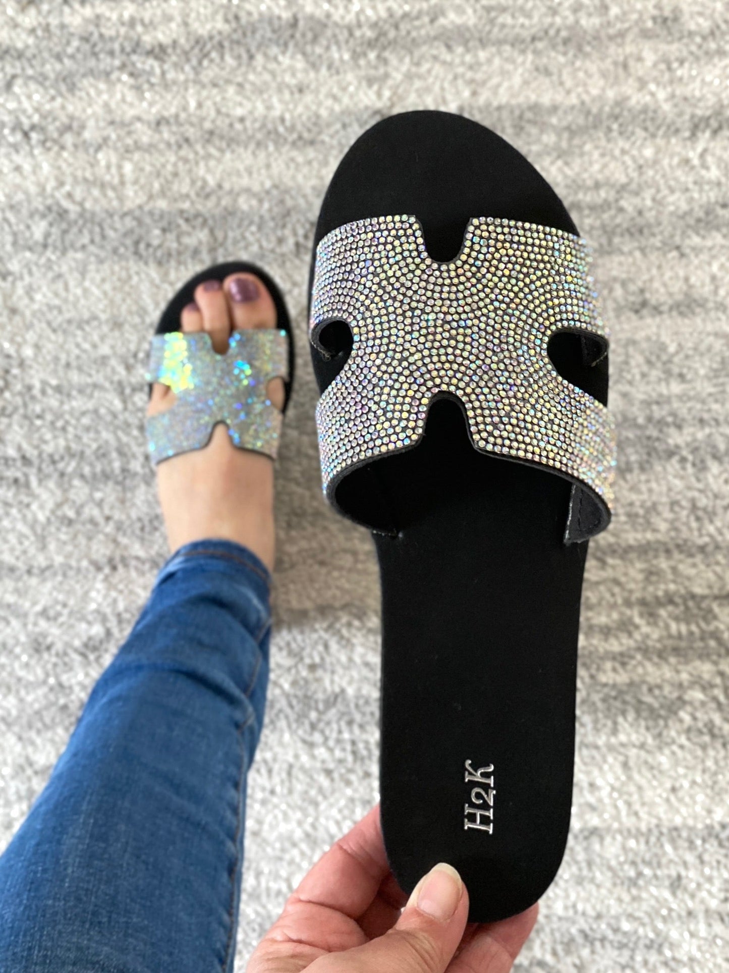 Malibu Slides in Silver