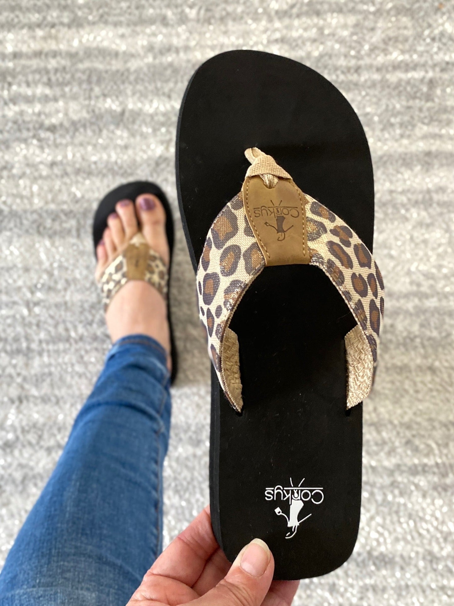 Aquaholic Sandals in Leopard