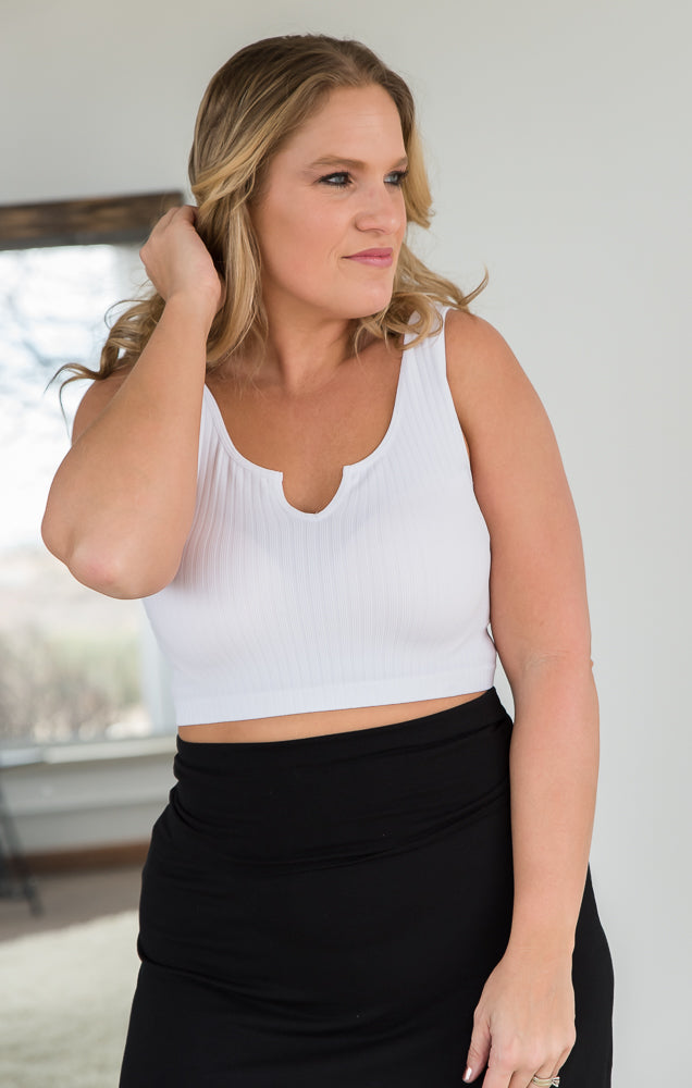Dream Chaser Crop Top in White