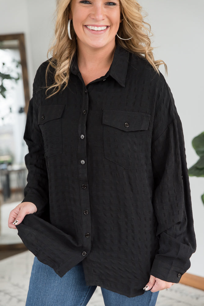 It's a Good Time Top in Black