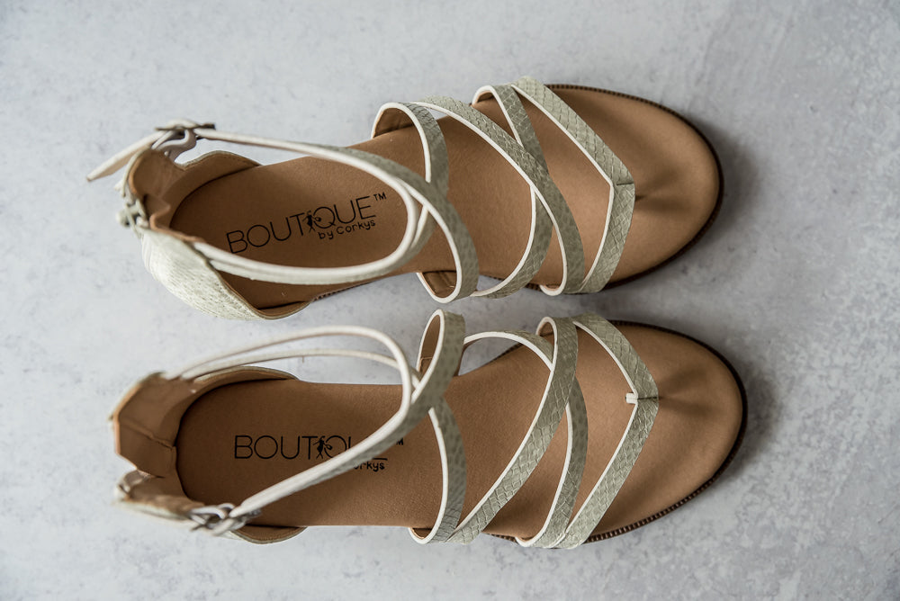 Sweet Tea Sandals in White