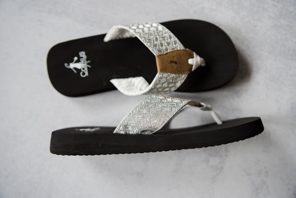 Sunsational Sandals in White