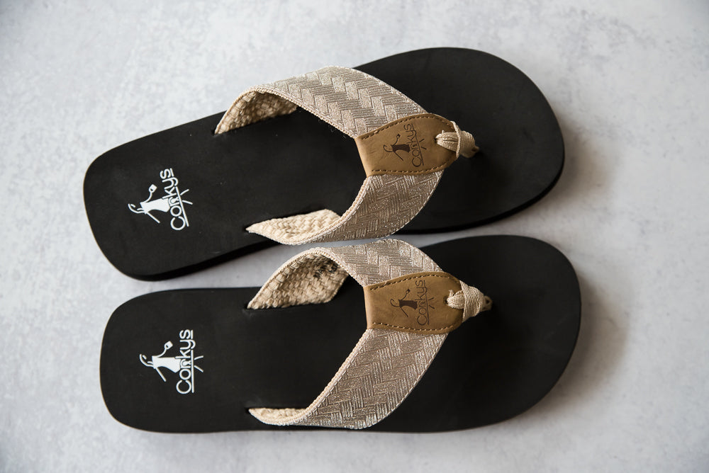 Sunsational Sandals in Gold