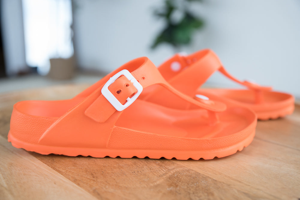 My Orange Jet Ski Sandals