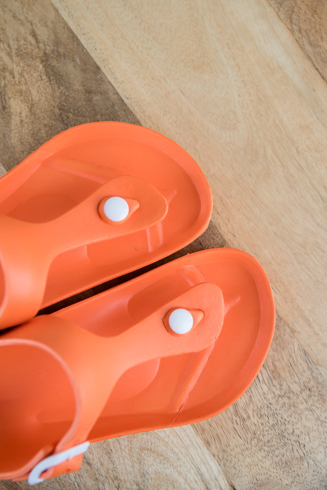 My Orange Jet Ski Sandals