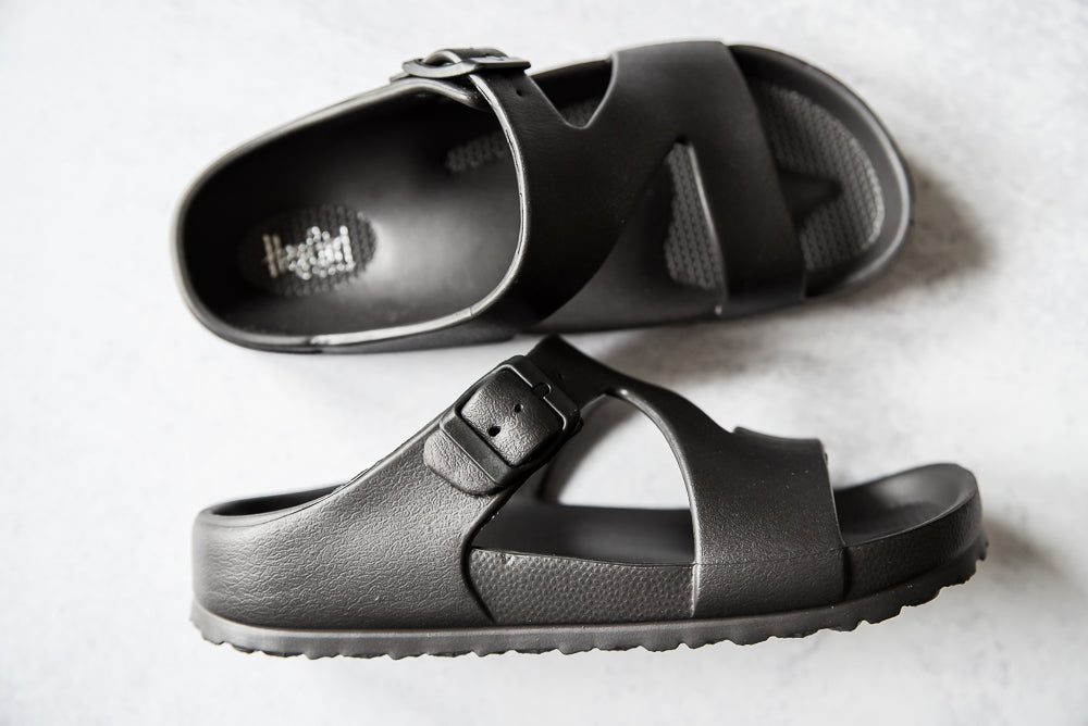 Pool Party Black Sandals