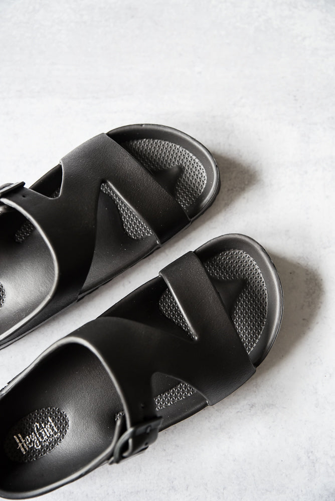 Pool Party Black Sandals