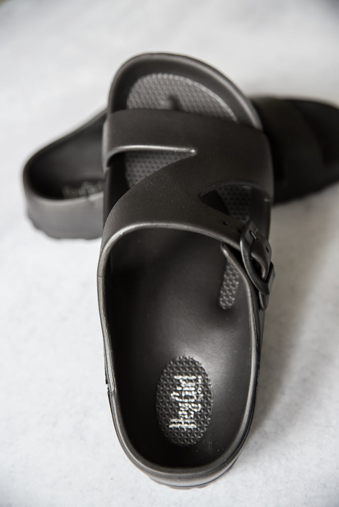 Pool Party Black Sandals