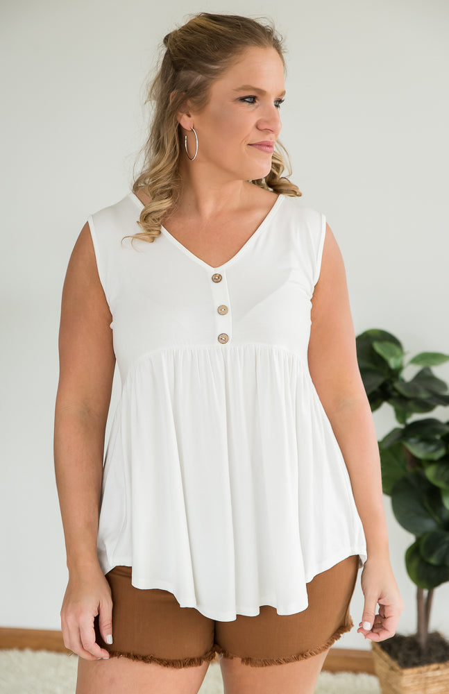 Keepin' Up Tank in Ivory