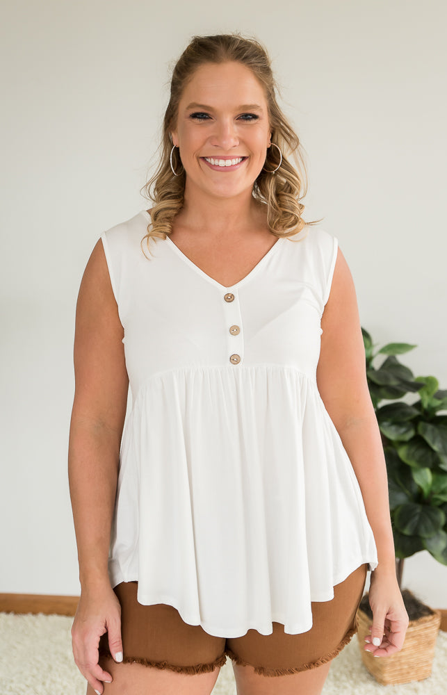 Keepin' Up Tank in Ivory