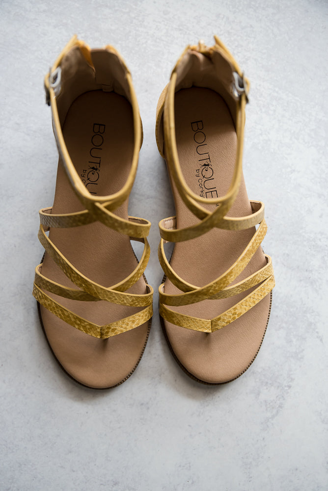 Sweet Tea Sandals in Yellow