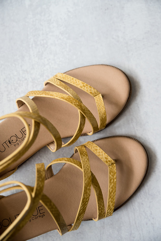 Sweet Tea Sandals in Yellow