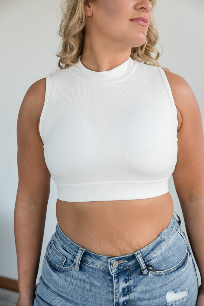 Live for the Day Crop Top in White